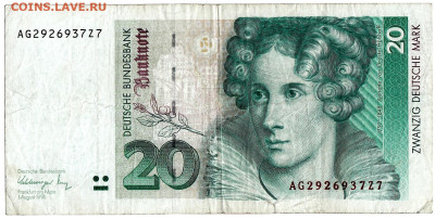 Боны ФРГ 1989-91. 20, 50, 100 марок на СССР и Россию - 01