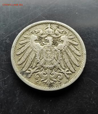 Германия 5 пфеннигов 1875 F   до 29.01.2024 - IMG_20240122_233957