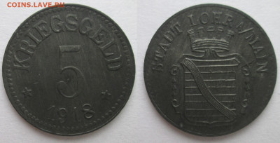 Нотгельды Германии. Обзорная тема. - 5 пф 1918г цинк.JPG