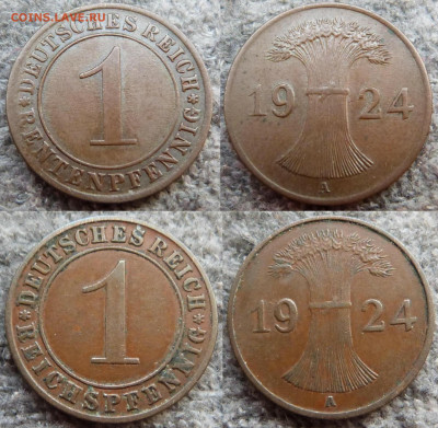 1 пфенниг, Германия 1917-1939г. - до 31.01.24г. в 23.00 МСК - image1