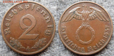 2 пфеннига, Германия 1923-1940г. - до 31.01.24г. в 23.00 МСК - image3-1