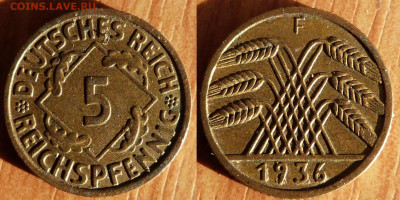 5 пфеннигов, Германия 1914-1939г.  до 31.01.24г. в 23.00 МСК - image5