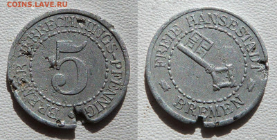 5,10 пфеннигов,г. Бремен, Германия. до 31.01.24г.в 23.00 МСК - image2