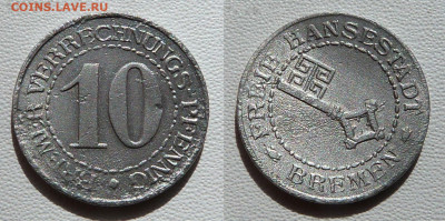 5,10 пфеннигов,г. Бремен, Германия. до 31.01.24г.в 23.00 МСК - image (1)