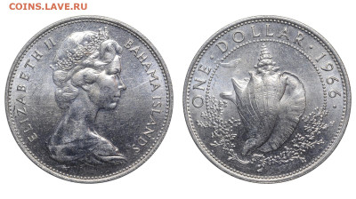 Багамские острова. 1 доллар 1966 г. До 28.01.24. - Р1662.JPG