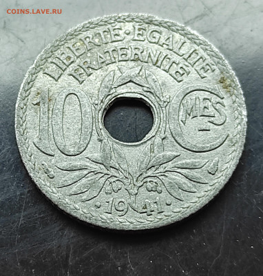 Франция 10 сантимов 1941 ( цинк) до   1.02.2024 - IMG_20240126_133023