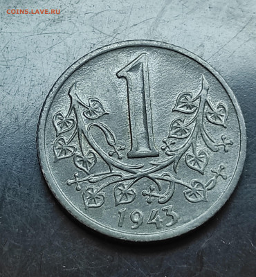 Богемия и Моравия 1 крона 1943 ( цинк) до   1.02.2024 - IMG_20240126_132923