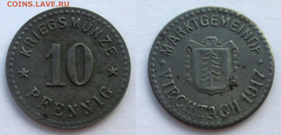Нотгельды Германии. Обзорная тема. - 10 пф 1917 г Фихтах железо.JPG