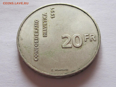 20 франков 1991 Швейцария 700 лет - IMG_7049.JPG