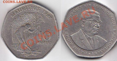 Маврикий 10 рупий 1997 до 13.01.12 22:00 - 1