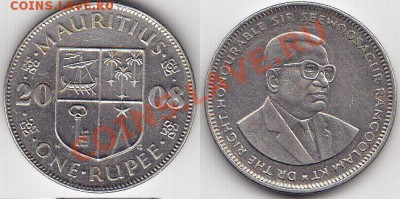 Маврикий 1 рупия 2008 до 13.01.12 22:00 - 1