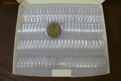 Капсулы 26 мм. 100 шт. в красивой коробке. Новые. - Капсулы 26 мм с монетой.JPG