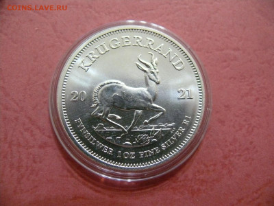 ЮАР (Южная Африка) Крюгерранд 2021 г. Ag999. 1 унция серебра - P1350893.JPG