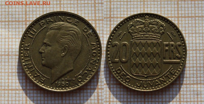 Монако 1946,50 и 62 (3 монеты). До 01.02.24 в 22:00 - 1а