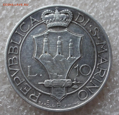 10 лир Сан Марино 1935 год. - 010.JPG