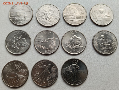 Квоттеры США, штаты, 11 шт - lot1-11xquarters-00