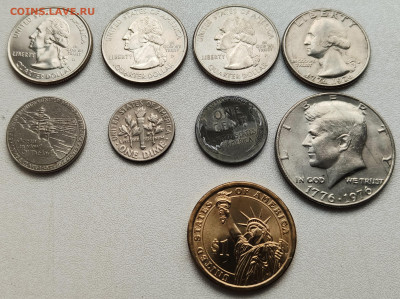 Монеты США, ассорти, 8 шт - lot2-9xusa_coins-01