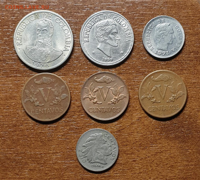 Колумбия, 7 монет одним лотом с 1959- 1976 гг до 06.02. - 20240131_165050