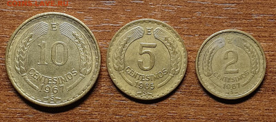 Чили, 10 и 2 центавос 1967г., 5 центавос 1965г. до 06.02. - 20240202_105735
