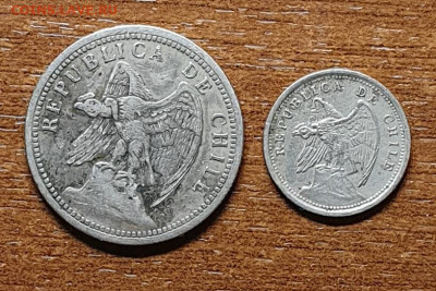 Чили, 1 песо 1933г. и 10 сантивос 1938г. до 06.02. - 20240202_111239