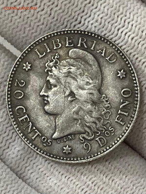 Аргентина, 20 сентаво 1881, РЕДКАЯ, определение подлинности - zljPn5nom_g (1)