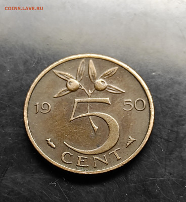 Нидерланды 5 центов 1950 до 9..02.2024 - IMG_20240204_140110