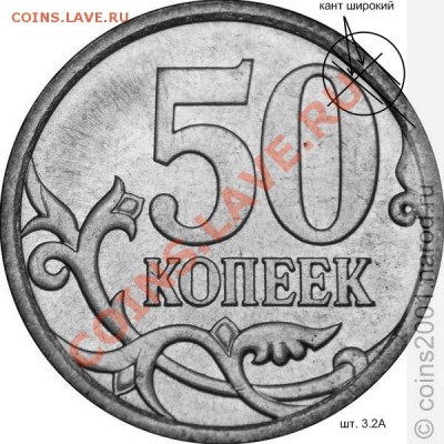 50 коп 2005  шт 3,2в и шт 3,3б? - 50k3-2