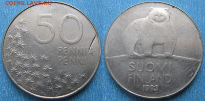 фикс Финляндия ходячка 1990-2000 до 12-02-24 в 22:00 - Финляндия 50 пенни 1993 M    9958