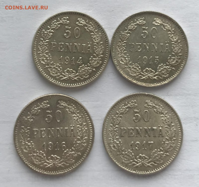 50 пенни 1914 -1917 гг (4 шт) unc До 12.02.2024 22.00 по МСК - IMG_7605