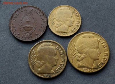 Аргентина подборка монет 4шт. 1941-1944 до 11.02.2024 - Аргентина 4шт. .JPG