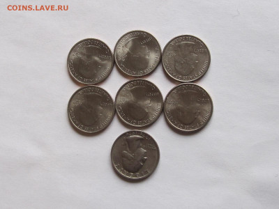25 центов США 7 монет 6 монет unc (по дворам) короткий - IMG_7409.JPG