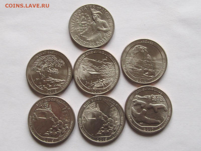 25 центов США 7 монет 6 монет unc (по дворам) короткий - IMG_7404.JPG