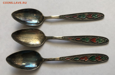 Ложки кофейные-3 штуки серебро 875 - IMG_7962.JPG