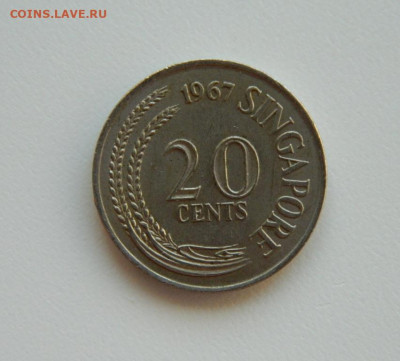 Сингапур 20 центов 1967 г. (Фауна) до 15.02.24 - DSCN2547.JPG