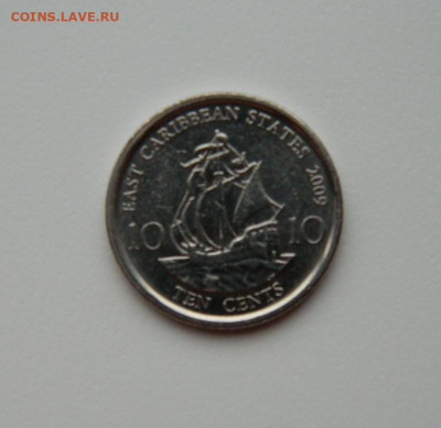Восточные Карибы 10 центов 2009 г. (Лодка)  до 15.02.24 - DSCN2747.JPG