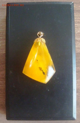 Крупный кулон из нат. балтийского янтаря с вкраплениями коры - DSC09687.JPG