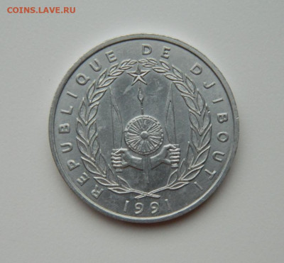 Джибути 5 франков 1991 г. (Фауна) Крупная! до 15.02.24 - DSCN2672.JPG