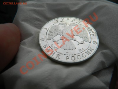 3 рубля 1995г серебро! Пятна! - DSCN0365.JPG
