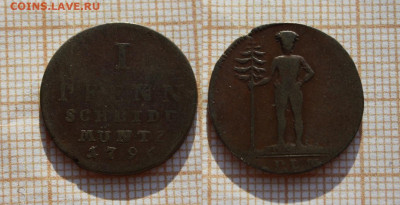 Брауншвейг 1 пфеннинг 1732 и 1796. До 15.02.24 в 22:00 - е1