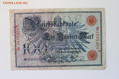 Германия империя 100 марок 1908 красный шрифт до 17.02 - IMG_1322.JPG