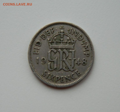 Великобритания 6 пенсов 1948 г. до 19.02.24 - DSCN2847.JPG
