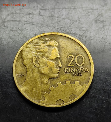 Югославия 20 динаров 1955 до 20.02.2024 - IMG_20240214_115902