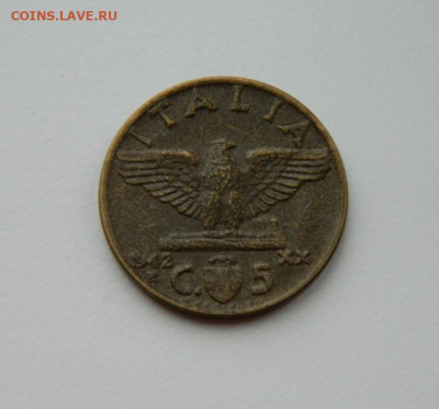 Италия 5 чентезимо 1942 г. до 20.02.24 - DSCN2799.JPG