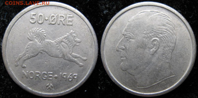 Норвегия 50 эре 1969 до 20-02-24 в 22:00 - 13.104. -Норвегия 50 эре 1969    3443