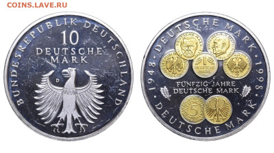 ФРГ. 10 марок 1998 г. Немецкая марка. До 18.02.24. - Р1827