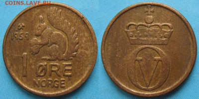 Норвегия 1 эре 1959 до 20-02-24 в 22:00 - 13.93. -Норвегия 1 эре 1959    3450