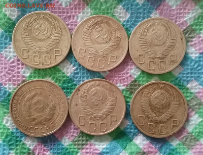 6 монет по 5 копеек 1931 - 1954 до 21.02.2024 в 22 Мск - 20240216_133200 а