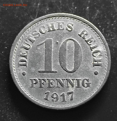 Германия 10 пфеннигов 1917 цинк до 22.02.2024 - IMG_20240215_182319