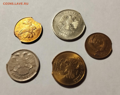 ===== 5 монет: Выкусы, Двойной выкус, Край листа===== - Фото 7