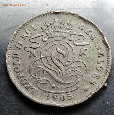 Бельгия 2 сантима 1905 До 23.02.2024 - IMG_20240216_221949